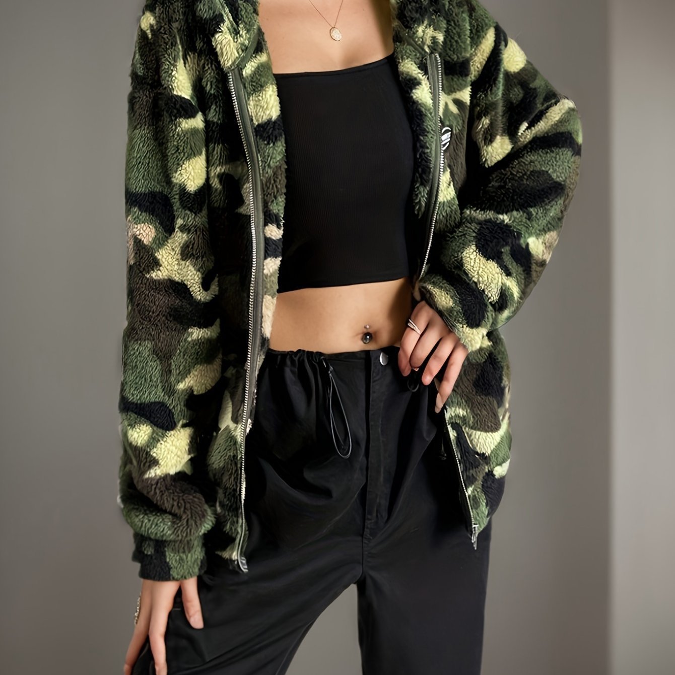 Veste Camouflage Élégance